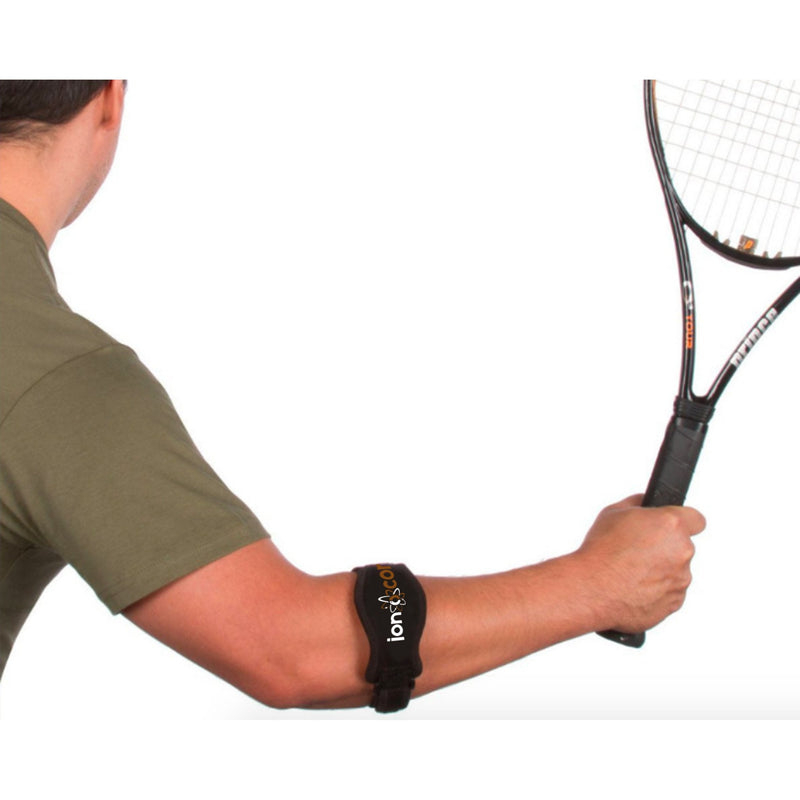 Ionocore® Elbow Support Protection System | Copper Compression Sleeve & Tennis Elbow Support Strap | Tennis Elbow, Golfers Elbow, Pain Relief | Joint & Forearm Protection | MEDIUM: 10.5"-12" - NewNest Australia