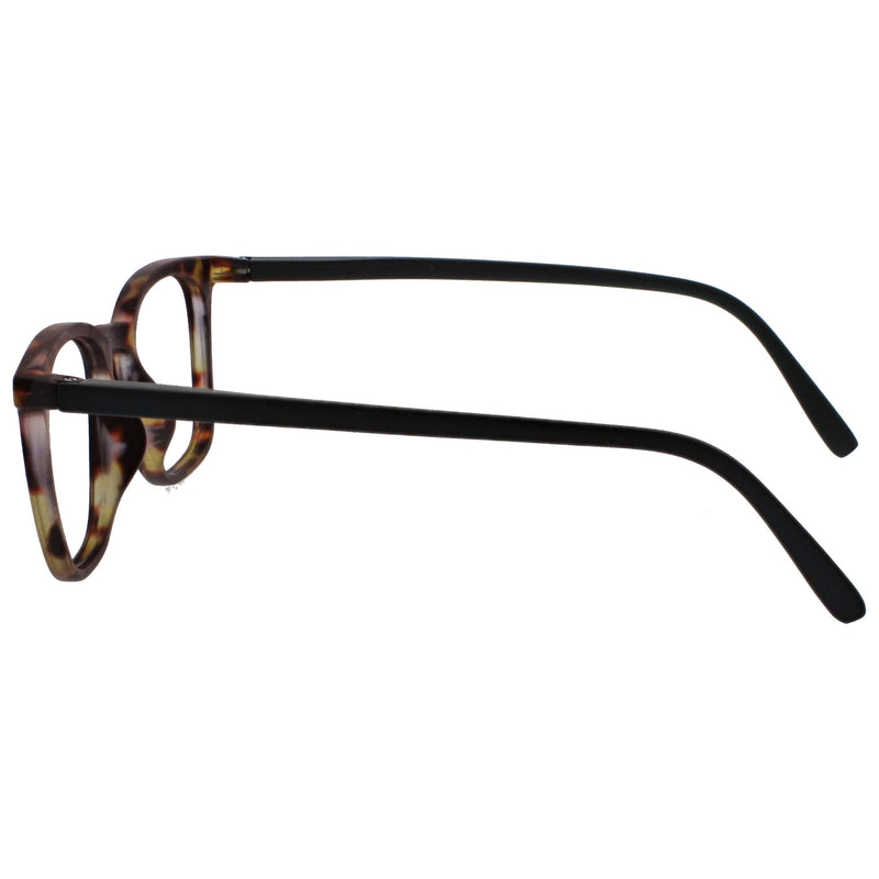 OPULIZE Bex Reading Glasses Pack of 2 Large Square Cool Designer Frame Spring Hinges Scratch Resistant Matte Brown Tortoiseshell Men Women RR64-2 +1.50 Matte Brown Tortoiseshell with Black Arms +1.50 Diopters - NewNest Australia