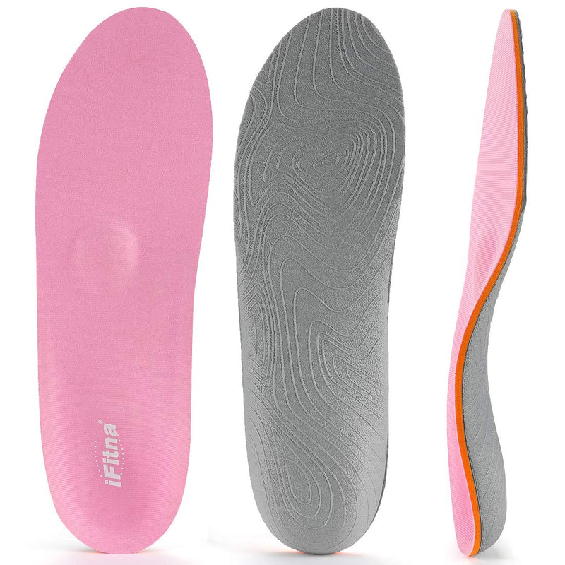 Orthotic Insoles Arch Support Full Length Inserts Metatarsal Pinnacle Plus for Flat Feet,Metatarsalgia, Plantar Fasciitis, Heel Pain, Big Toe, Pain Forefoot Pain(Size:UK-12,Length:12",Pink) UK-12-30.5CM--12" Pink - NewNest Australia