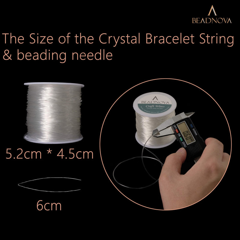 BEADNOVA 0.6mm Bracelet String Clear Craft Wire Stretch String Cord for Jewelry Making Beading Thread Elastic String Cord (100m) - NewNest Australia