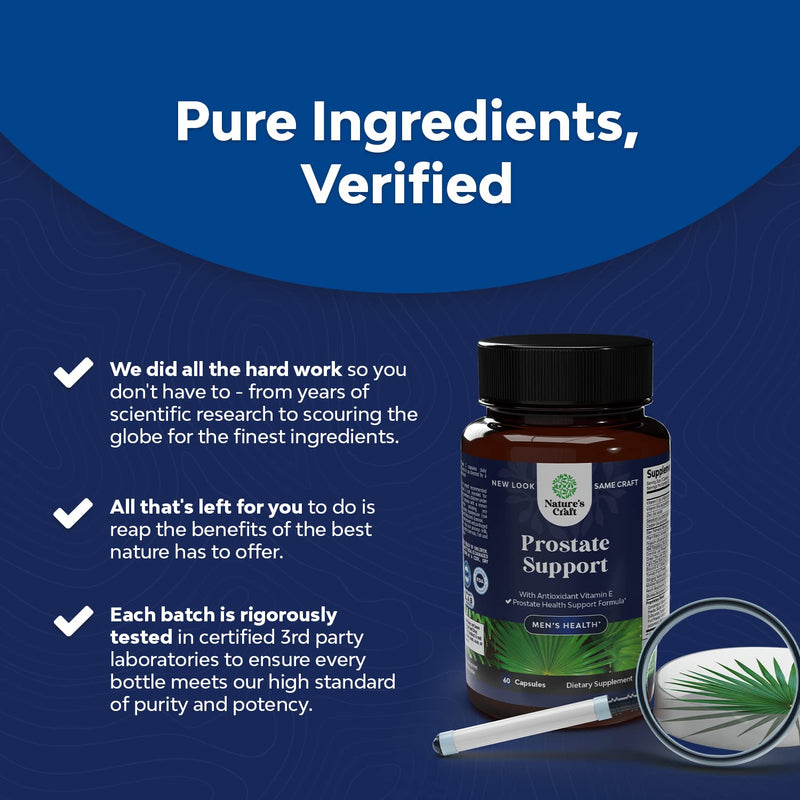 Saw Palmetto Prostate Supplements for Men - Pygeum and Saw Palmetto Extract Prostate Health Formula with Zinc Selenium Nettle Vitamin E and Plant Sterols - Mens Health Vitamin for Prostate Support 60 Count (Pack of 1) - NewNest Australia