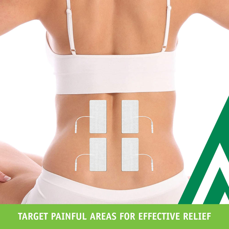 Med-Fit TENS Self-Adhesive Pads - 16 Pads (4 Packs) - Long-lasting 5cm x 10cm TENS pads - For Pain Relief & Pain Management - Ideal for Back, Muscle & Joint Pain - Compatible with Most TENS Machines - NewNest Australia