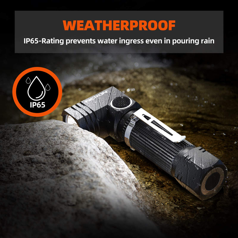 Flashlight, NICRON N7 600 Lumens Tactical Flashlight, 90 Degree Mini Flashlight Ip65 Waterproof Led Flashlight 4 Modes- Best High Lumens are for Camping, Outdoor, Hiking （Not Including Batteries）Gift - NewNest Australia