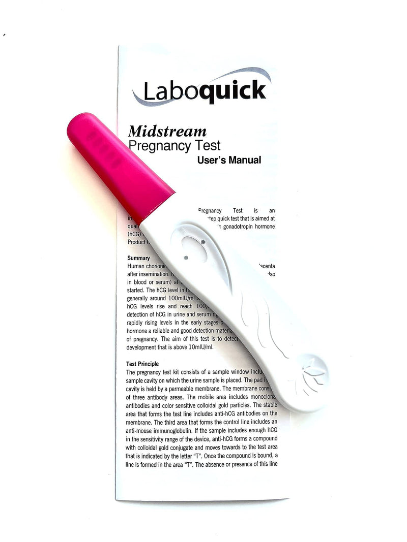 2 x Laboquick Ultra Early Midstream Pregnancy Test - Pregnancy Test Early Detection - Fertility Test 10mIU/ml HCG - 2 Pregnancy Tests Bundle - 5 Days Detection - NewNest Australia