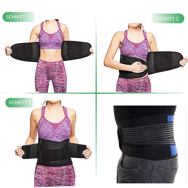 Suaver Abdominal Belt, Back Bandage, Back Strap For Stabilizing The Lumbar Vertebrae, Adjustable Kidney Belt, Abdominal Belt, Lumbar Support, Relief From Sciatica For Men And Women, Black Xxl/40-44") - NewNest Australia