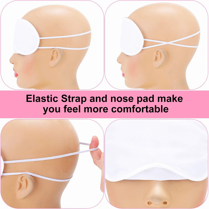 10 Pieces White Eye Sleep Sublimation Coverings Sleep Shade Blindfold Soft Eye Covering Color Your Own Eye Covering with 8 Pieces Fabric Marker Pens for Sleeping Travel Team Games Party Supply - NewNest Australia