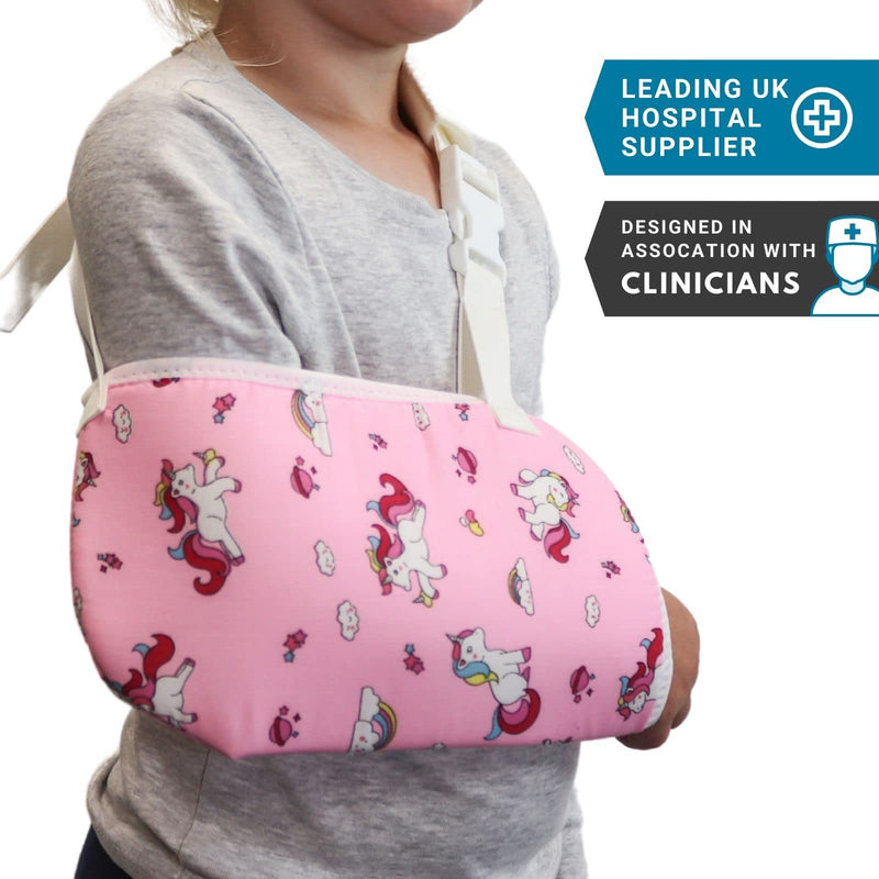 Solace Bracing Children's Padded Sling (8 Fun Designs) - British Made & NHS Supplied Kids Sling - #1 Arm, Collarbone, Wrist, Shoulder & Elbow Support for Fractures & Injuries - Unicorn - NewNest Australia