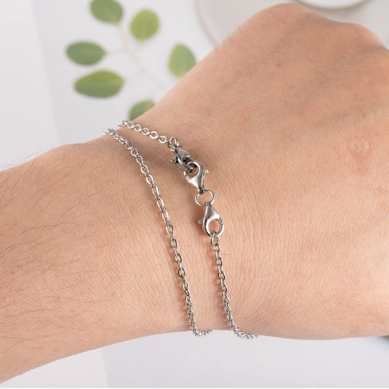 925 Sterling Silver Double Lobster Clasp and Necklace Extender White Gold Plated Double Lobster Clasps Connector Bracelet Necklace Extension Clasp for Jewelry Making（4pcs） 4Pcs Silver - NewNest Australia