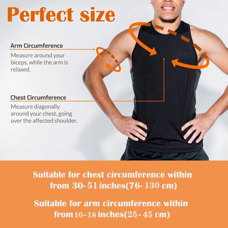 Flow fire Adjustable Shoulder Support Brace for Men and Women, Shoulder Strap Support for Shoulder Relief Pain, Rotator Cuff Support Fits Left and Right L-XL - NewNest Australia