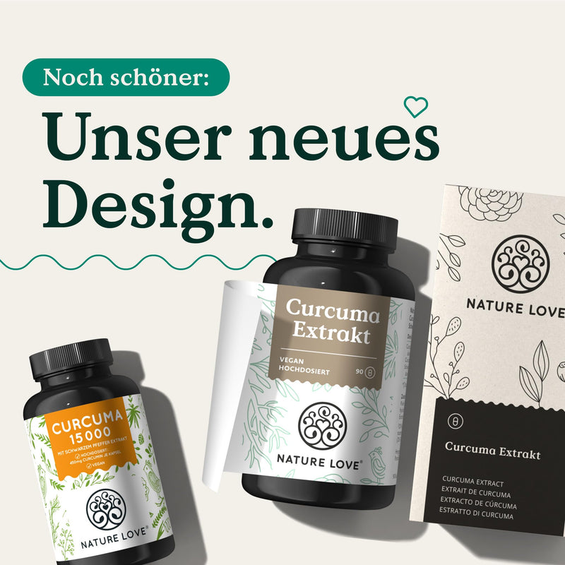 Nature Love Curmeric Extract Compact - Curcumin Content Of One Capsule Corresponds To That Of Approximately 13,000 Mg Turmeric - Extra High Dose Capsules - Laboratory-Tested, Vegan, Made In Germany - NewNest Australia