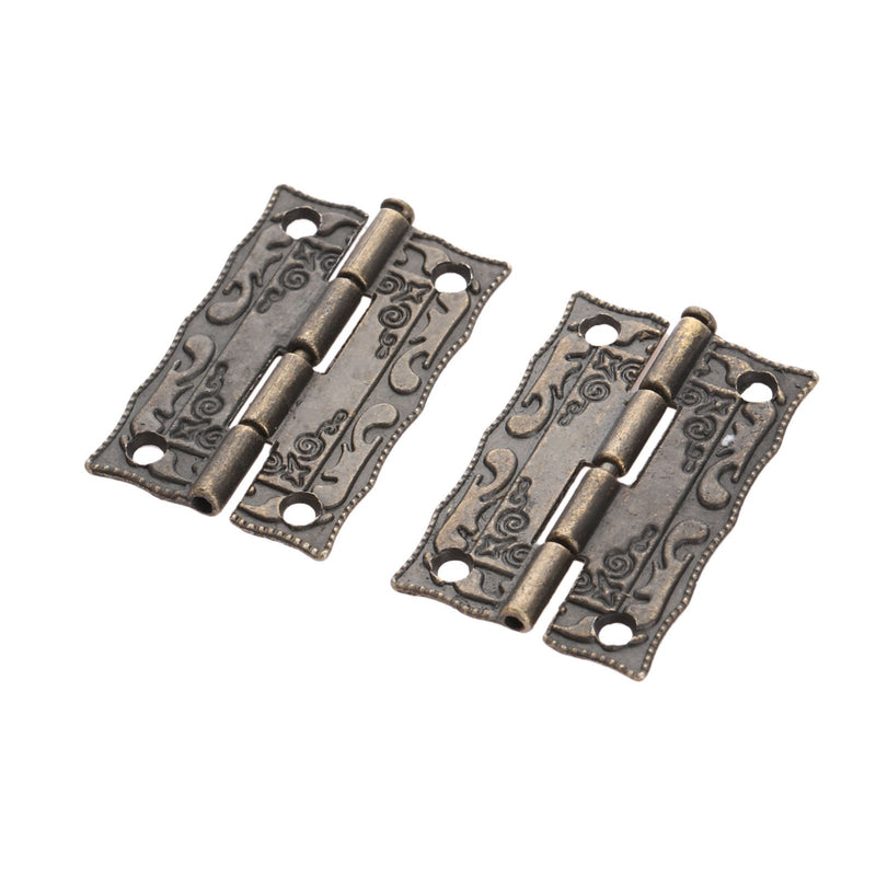 2PCS Hinge & 1 PCsRetro Style Padlock Lock Key Latch Clasp Set Box Lock with 12 Screws - NewNest Australia