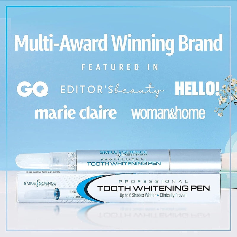 Smile Science Harley Street - Dual Professional Advanced Teeth Whitening Pen (Pack of 2) - Upto 8 Shades Whiter - 100% safe for Enamel - Vegan - For Sensitive Teeth - Rapid Results - Clinically Proven - NewNest Australia