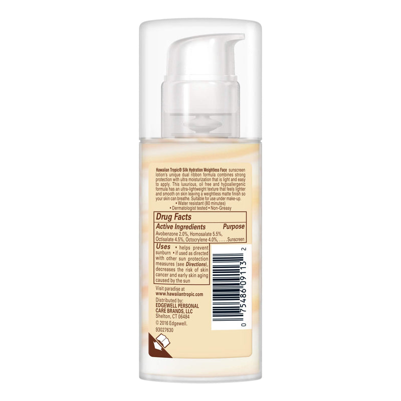 Hawaiian Tropic Silk Hydration Weightless Sunscreen Face Lotion, Broad-Spectrum Protection, SPF 30, 1.7 Ounces Face Lotion - SPF 30 - NewNest Australia