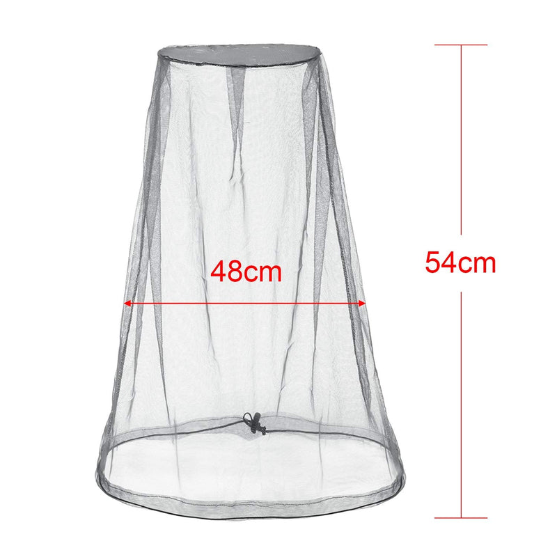 Hestya 4 Set Mosquito Head Landing Net Face Interlocking Net Head Protection Net for Outdoor Hiking Camping Climbing Hiking Mosquito Fly Insect Bug Prevention Large Size Gray - NewNest Australia