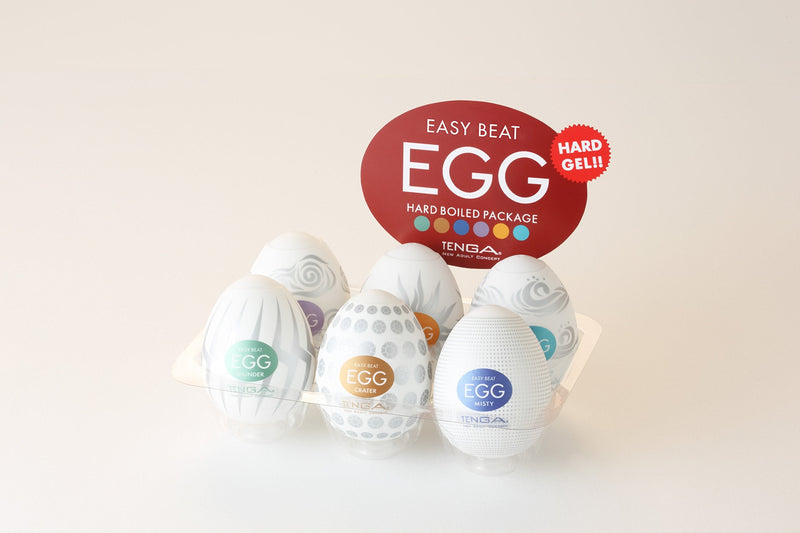 TENGA EGG-VP6(2) Easy Beat EGG Portable Male Masturbator Variety Pack, 6 Pack EGG Variety Pack - Hard Boiled - NewNest Australia