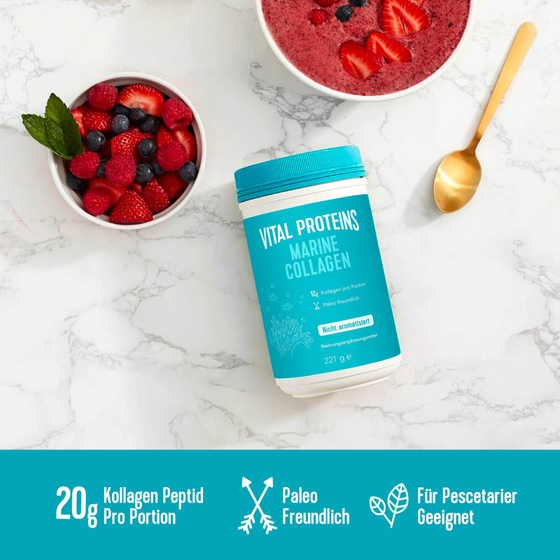 Vital Proteins Marine Collagen Powder, Collagen Hydrolysate From Fish Collagen, Pescetari-Friendly Collagen Preparation, Easy Preparation, Soluble In Hot Or Cold Foods, 221 G - NewNest Australia