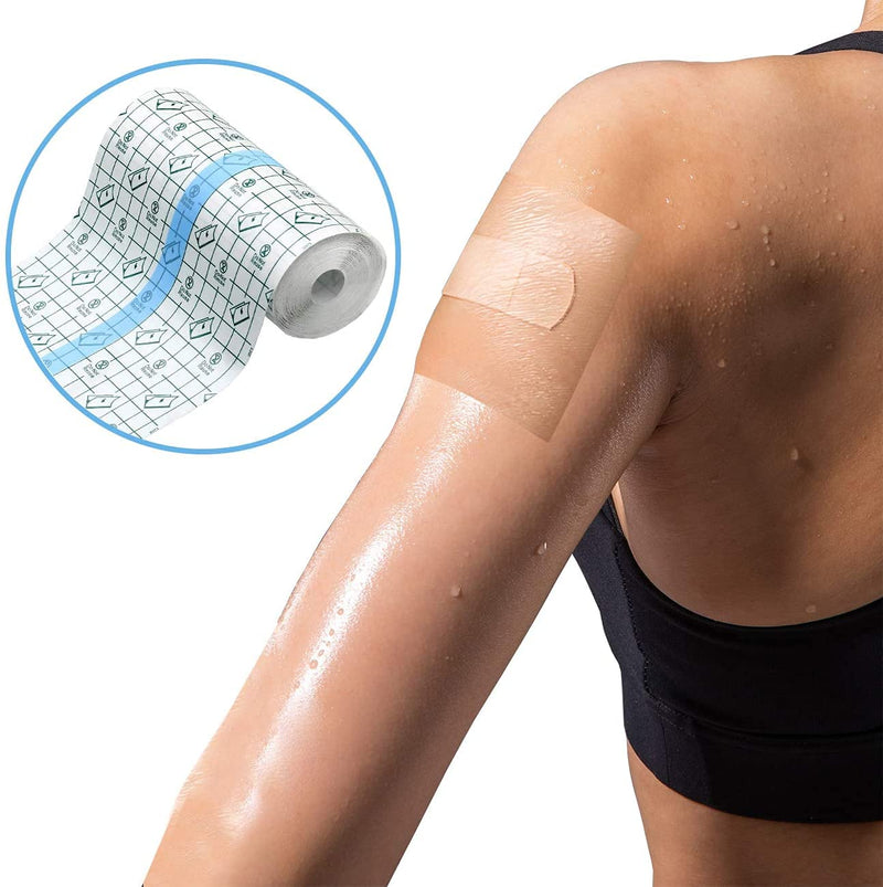 Transparent Waterproof Adhesive Bandage Tape,Stretch Adhesive Bandage Patch.Clear Second Skin Protection for Tattoo Aftercare,Recovery,Plastic Cover,Wound Dressing,Protective Shield (6In x 2 Yard) - NewNest Australia