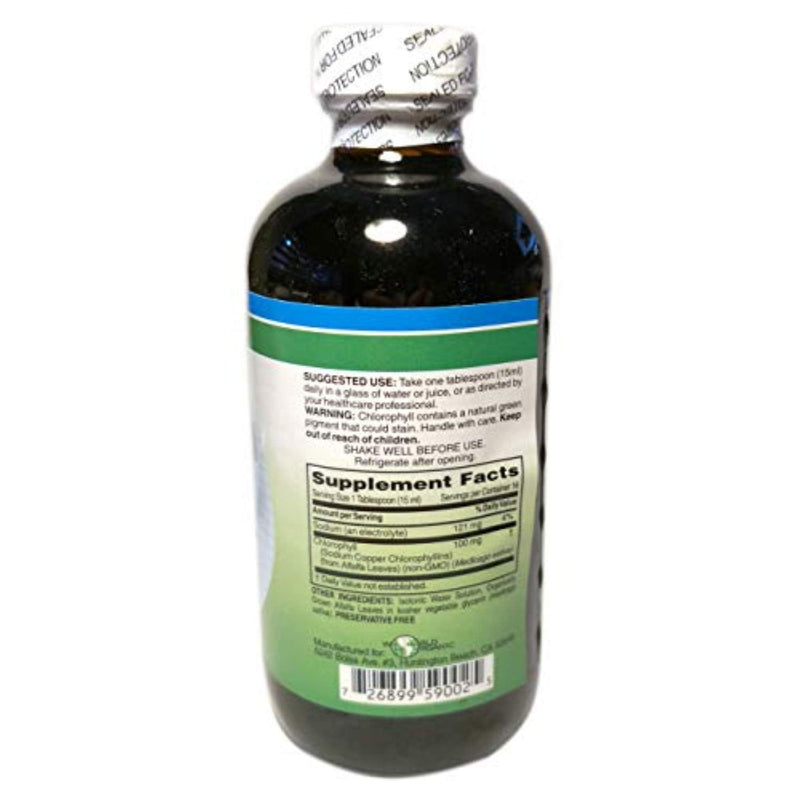 World Organic - Chlorophyll Liquid 100mg, 8 oz liquid - NewNest Australia