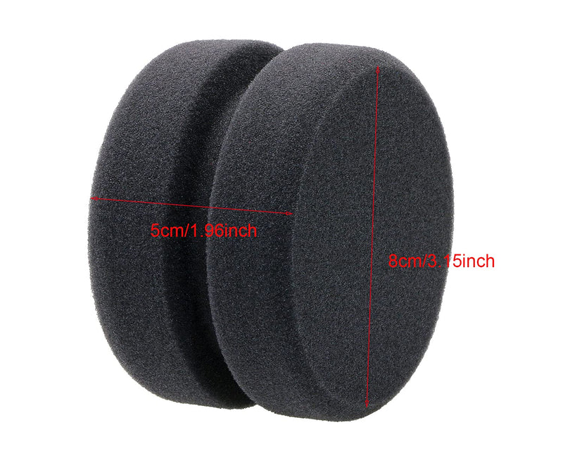 Paint Sponge Applicator PENTA ANGEL 2Pcs Double-Side Round Detail Sponge Painting Sponges for Acrylic Oil Watercolor Art Paint or Car Waxing Kitchen Cleaning (Black) Black - NewNest Australia