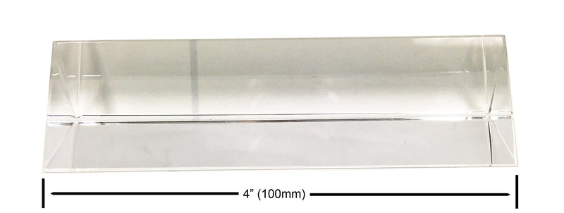 Amlong Crystal 4 inch Optical Glass Equilateral Prism for Teaching Light Spectrum Physics and Photo Photography Prism, 100mm - NewNest Australia