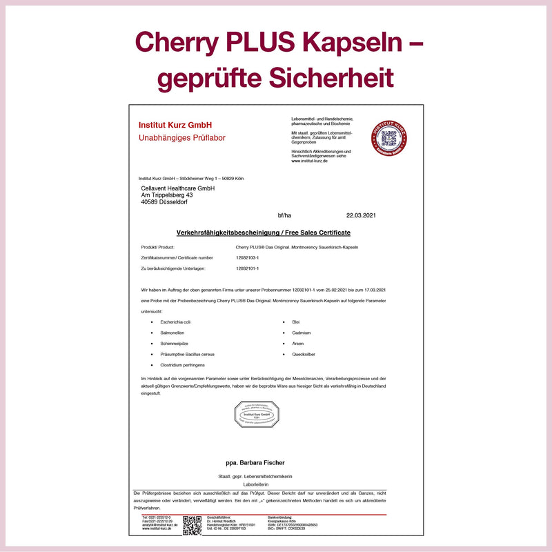 Montmorency sour cherry capsules - high dosage (50:1) - Cherry PLUS - 1,200mg sour cherry extract per daily dose - German, pharmaceutical quality - 1 month - 60 pieces 60 pieces (pack of 1) - NewNest Australia