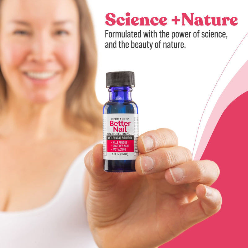 Better Nail - Maximum Strength 25% Solution for Anti Fungal Nail Support | Nail Restoring Solution for Toenail & Fingernail Fungus | .5oz or 15ml - NewNest Australia