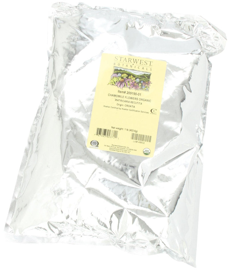 Starwest Botanicals Organic Chamomile Flowers (Croatia), 1-pound Bag - NewNest Australia