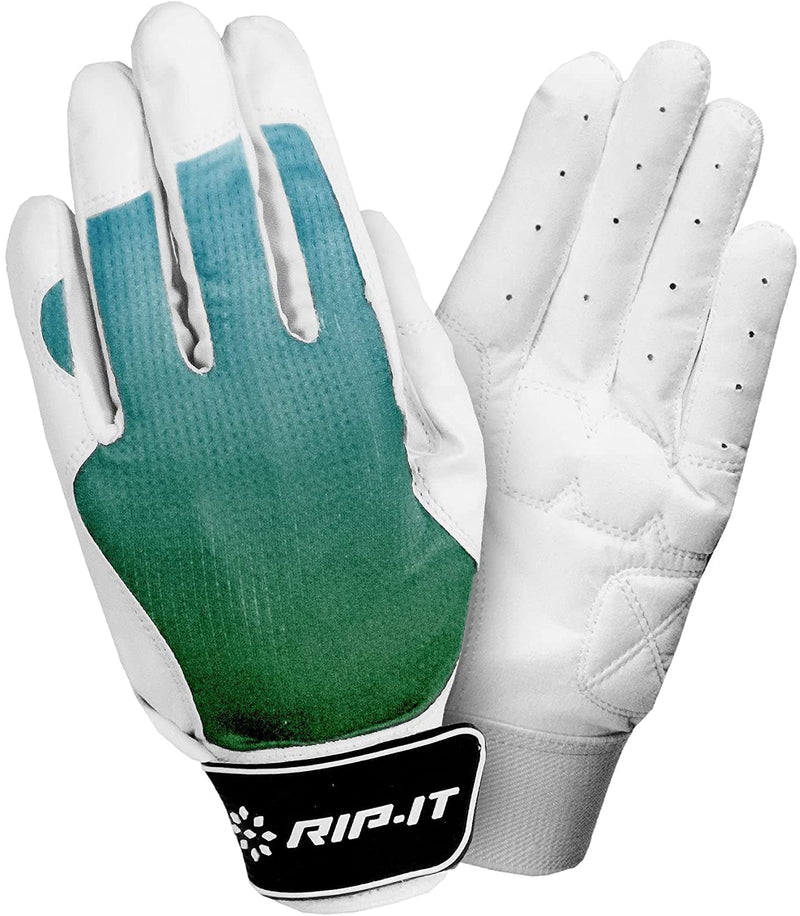 RIP-IT Girls Blister Control Softball Batting Glove Aqua Lime Ombre Large - NewNest Australia