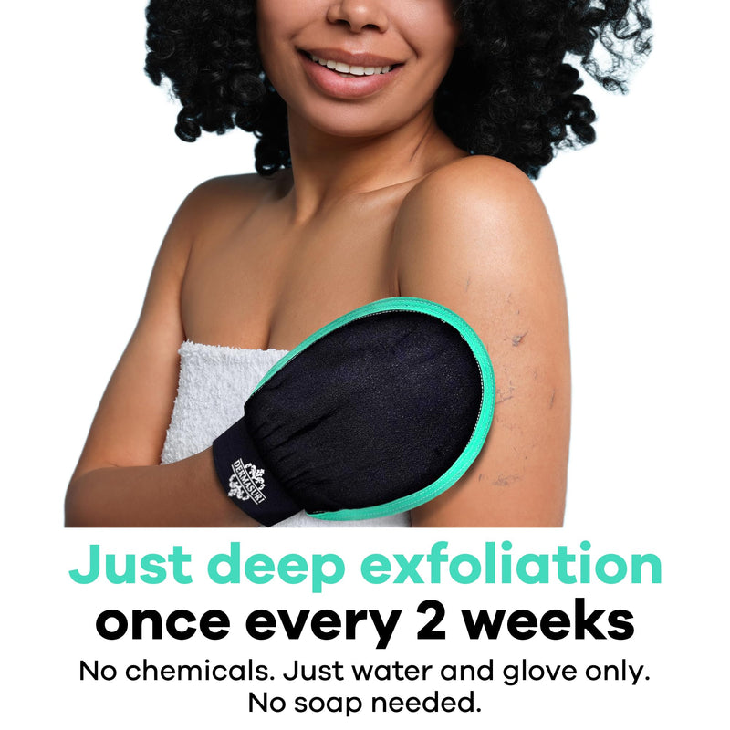 Dermasuri Deep Peeling Glove for Soft Skin, Exfoliating Glove and Skin Cleanser, for an optimal skin care set, for women and men, for cleaning dead or dry skin, 1 piece - NewNest Australia