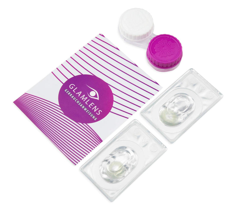 Glamlens Jasmine Dark Gray + Container | Very Strong Opaque Natural Gray Contact Lenses Colored Monthly Contact Lenses Made Of Silicone Hydrogel | 1 Pair (2 Pieces) | Dia 2 P.M. | Without Strength - NewNest Australia