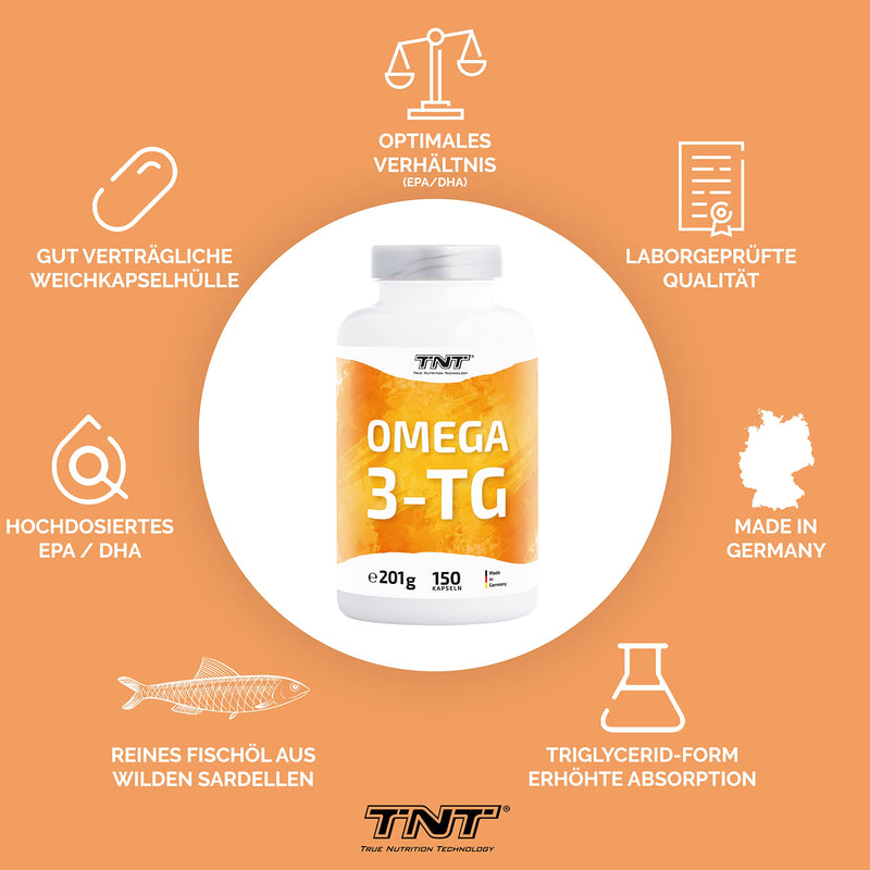 TNT Omega 3 (150 capsules) • 2760mg fish oil with EPA & DHA per daily dose • High dosage and laboratory tested 150 capsules Plus - NewNest Australia