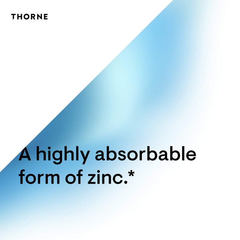 Thorne Research - Zinc Picolinate 30 mg - Well-Absorbed Zinc Supplement for Growth and Immune Function - 60 Capsules 60 Count (Pack of 1) - NewNest Australia