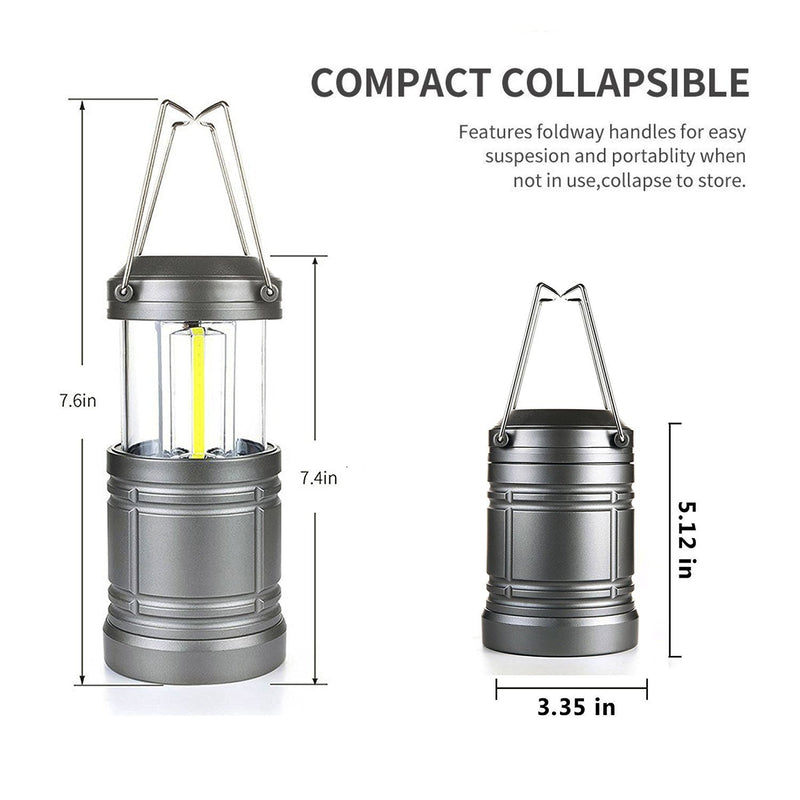 2 Pack Collapsible Camping Lantern with Magnetic Base Ultra Bright COB LED Lanterns for Hurricanes,Camping Hiking Power Outage - NewNest Australia