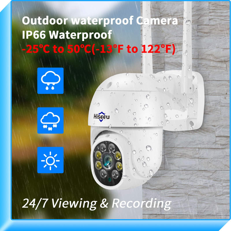 【Auto Tracking&Floodlights】 2K Pan/Tilt/Zoom Wireless Security Camera Outdoor,3 Megapixels,2.4G WiFi Camera,Light Alarm,Color Night Vision,PC&Mobile Remote 360° Viewing,Two-Way Audio,Motion Detection - NewNest Australia