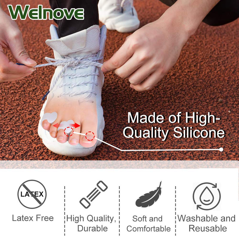 Welnove Gel Toe Separator, Pinky Toe Spacers, Little Toe Cushions for Preventing Rubbing & Relieve Pressure (Pack of 12) - NewNest Australia