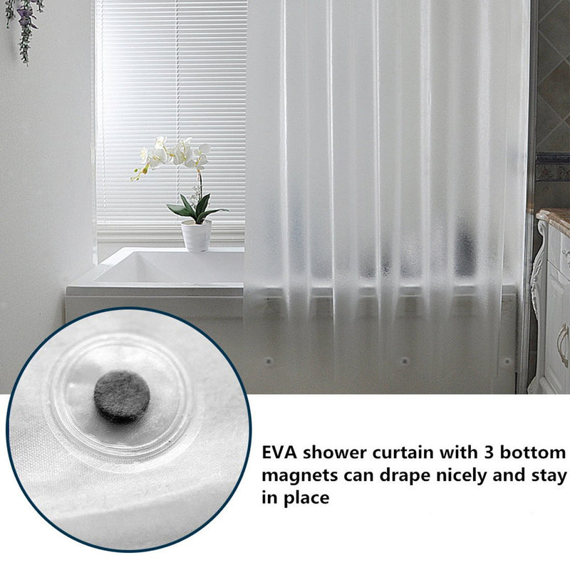 AooHome Frosted Shower Curtain Liner, Eva Extra Long Shower Curtain 72x78 Inch with 3 Bottom Magnets, Heavy Duty, Semi Transparent Pure Translucent 72"x78" - NewNest Australia