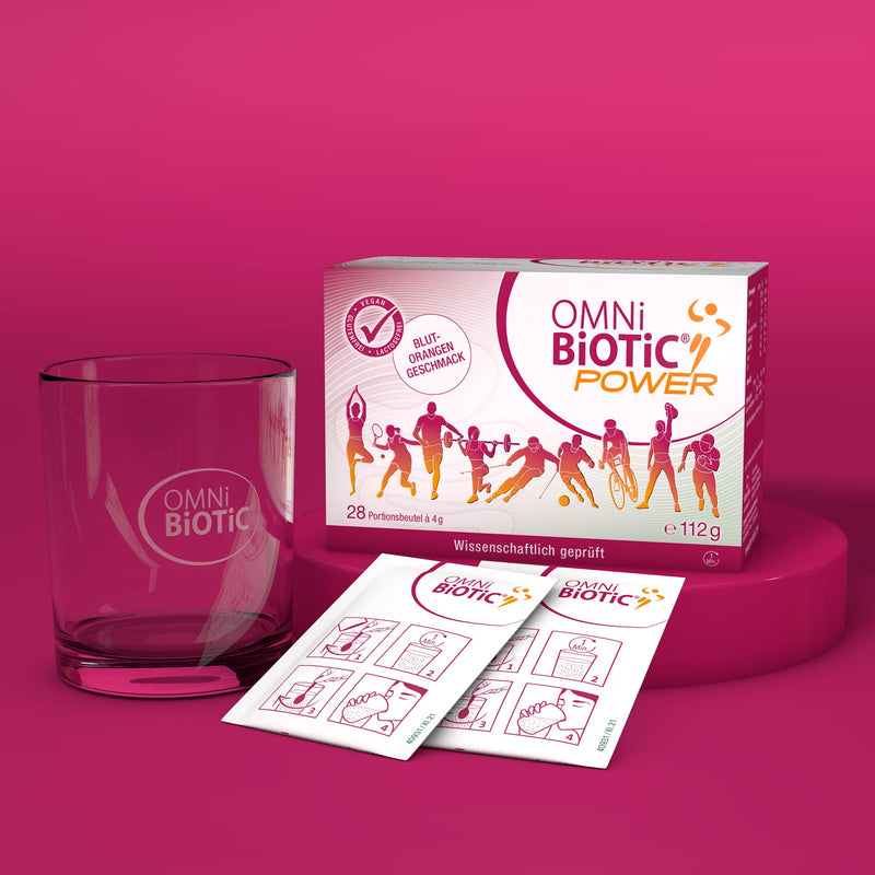 OMNi BiOTiC Power | 28 servings (112g) | 6 bacterial strains | 10 billion germs per daily dose | powder | Vegan | For daily use | With bacteria for the intestinal flora | Blood orange flavor - NewNest Australia