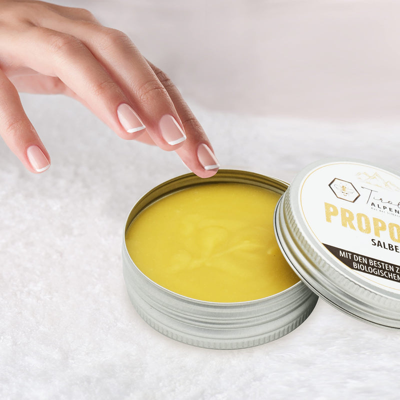 Propolis ointment with beeswax, olive oil, propolis tincture and shea butter. Ointment (40g) from Tyrolean Alpine honey made in the Tyrolean mountains. - NewNest Australia