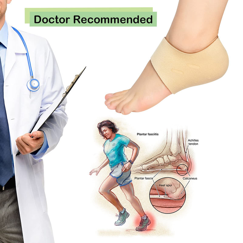 Heel Protectors, 2 Pairs Heel Cushion, Heel Sleeves, New Material, Gel Heel Cups, Heel Pads Great for Plantar Fasciitis, Heel Pain Relief, Heel Support, Heal Dry Cracked Heels, for Men and Women. - NewNest Australia