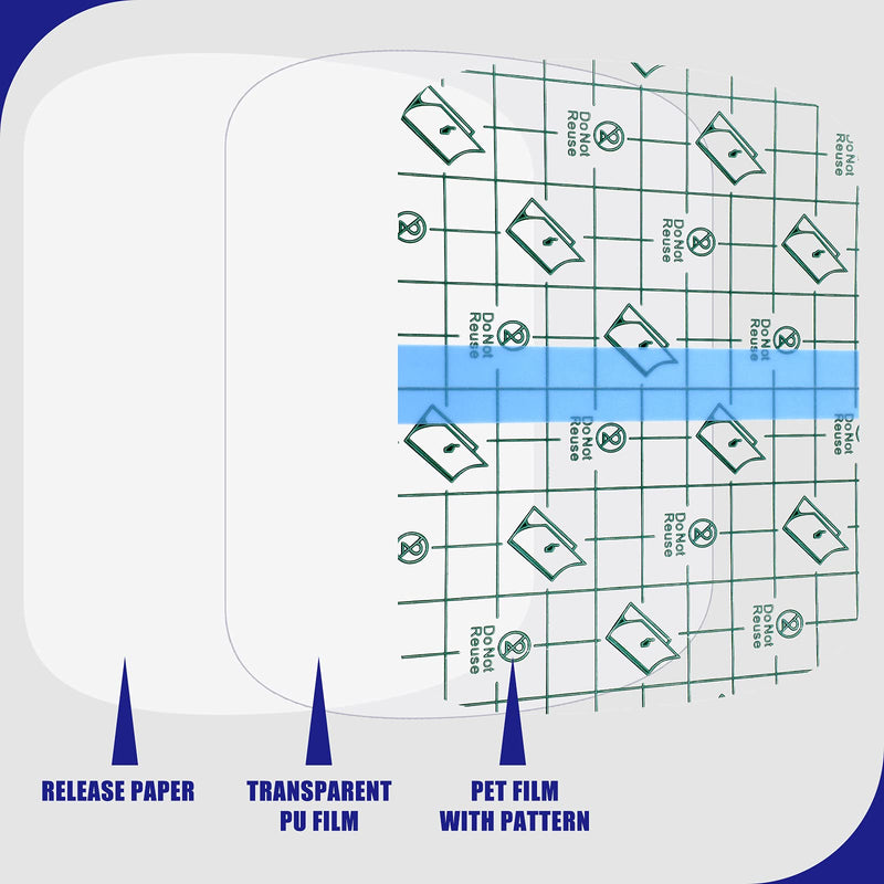 100 Pieces Transparent Stretch Adhesive Bandages Waterproof Film Dressing Breathable Tape Clear Adhesive Skin Covers Shower Protective Patch for Bath Supplies Swimming (4 x 5 Inch) - NewNest Australia