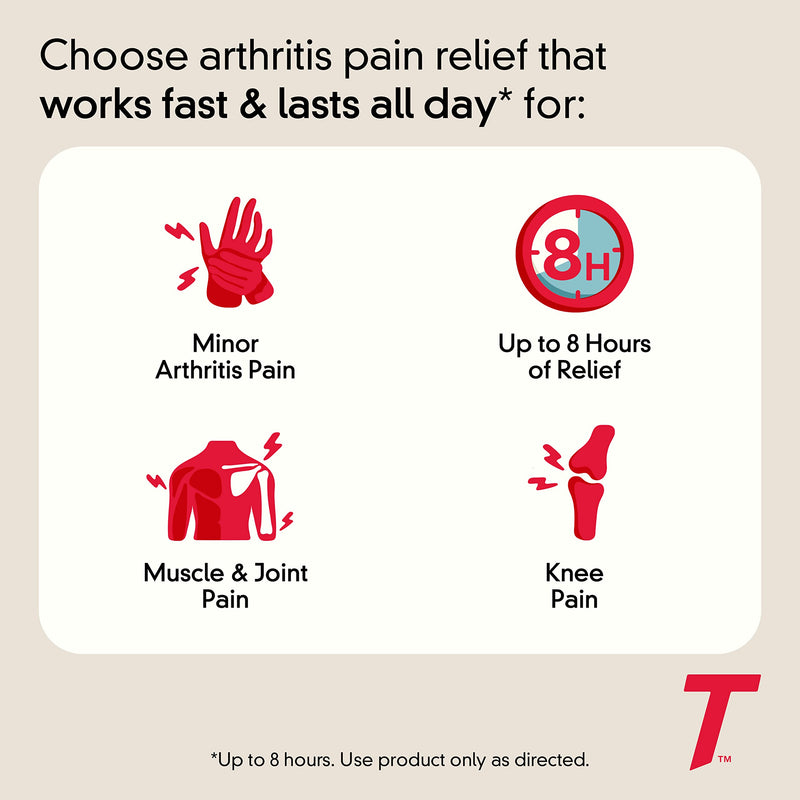 Tylenol 8 Hour Arthritis Pain Relief Extended Release Tablets, 650 mg Acetaminophen, Joint Pain Reliever & Fever Reducer Medicine, Oral Caplets for Arthritis & Joint Pain, 100 ct - NewNest Australia