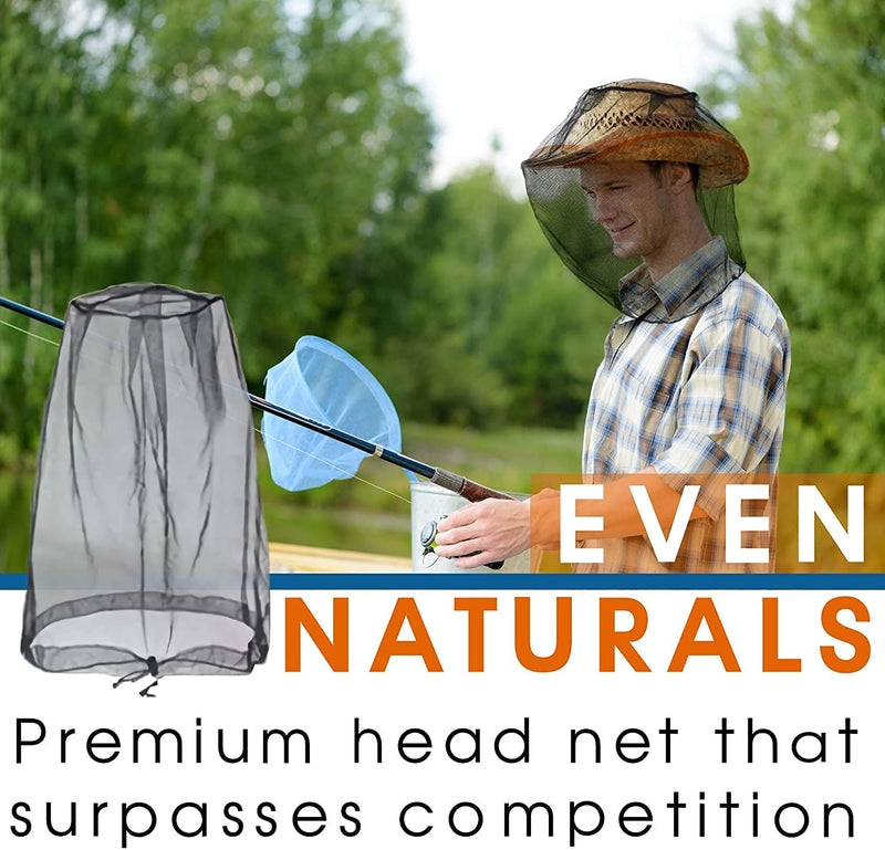 EVEN NATURALS Head Mosquito Net - Insect Repellent, Garden Netting Smidge Insect Repellent, Extra Fine Holes, Insect Netting, Bug Face Shield, Soft Durable Fly Screen, Protection for Insects 1-pack - NewNest Australia