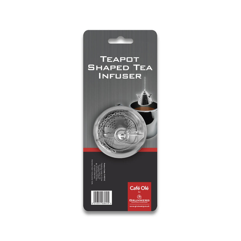 Café Ole The Stal Teapot Shaped Tea Infuser Ball Strainer, Stainless Steel - NewNest Australia