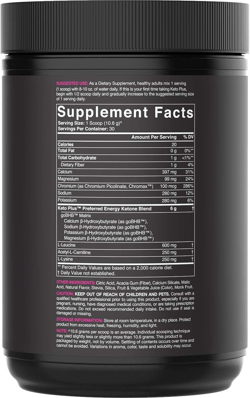 Keto Plus™ Exogenous Ketones (goBHB™) - 30 Servings | Formulated for Ketosis, Energy and Focus | Keto Certified, Vegan Friendly (Fruit Punch) Fruit Punch - NewNest Australia