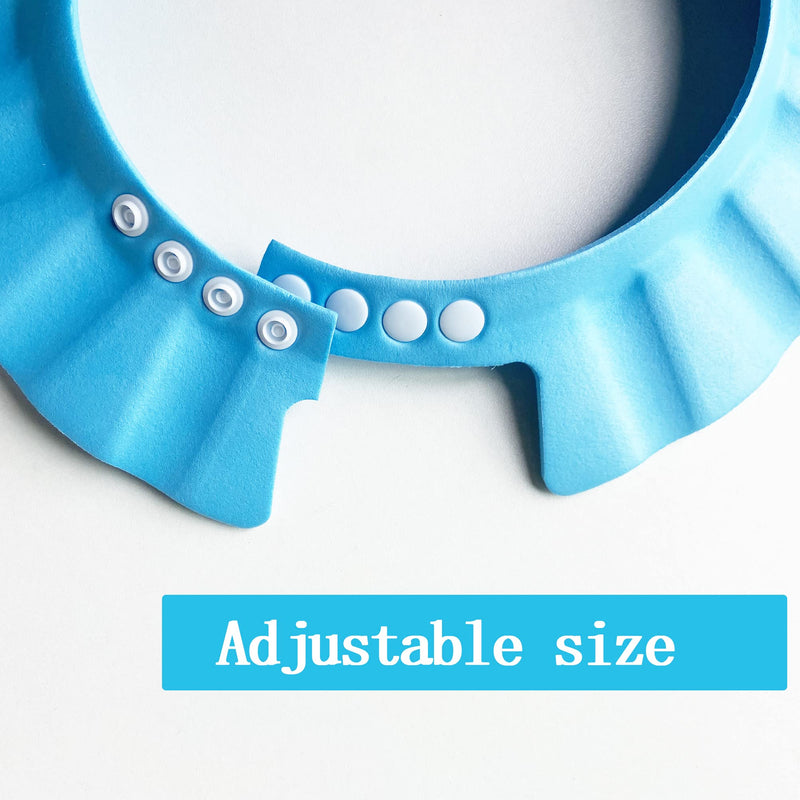 Baby Shower Cap Soft Adjustable Baby Bath Head Cap Visor for Washing Hair Shower Bathing Protection Bath Cap for Toddler, Baby, Kids, Children blue - NewNest Australia