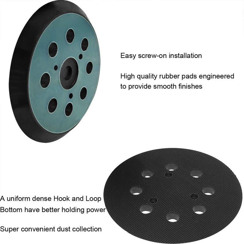 5 Inch 8 Hole Replacement Sander Pad for DeWalt, Makita, Porter Cable Orbital Sander - Fits DW421/K, DW423/K & BO5010, BO5030K, BO5031K, BO5041K & 390K 382 343 Replacement Sander Pad - NewNest Australia