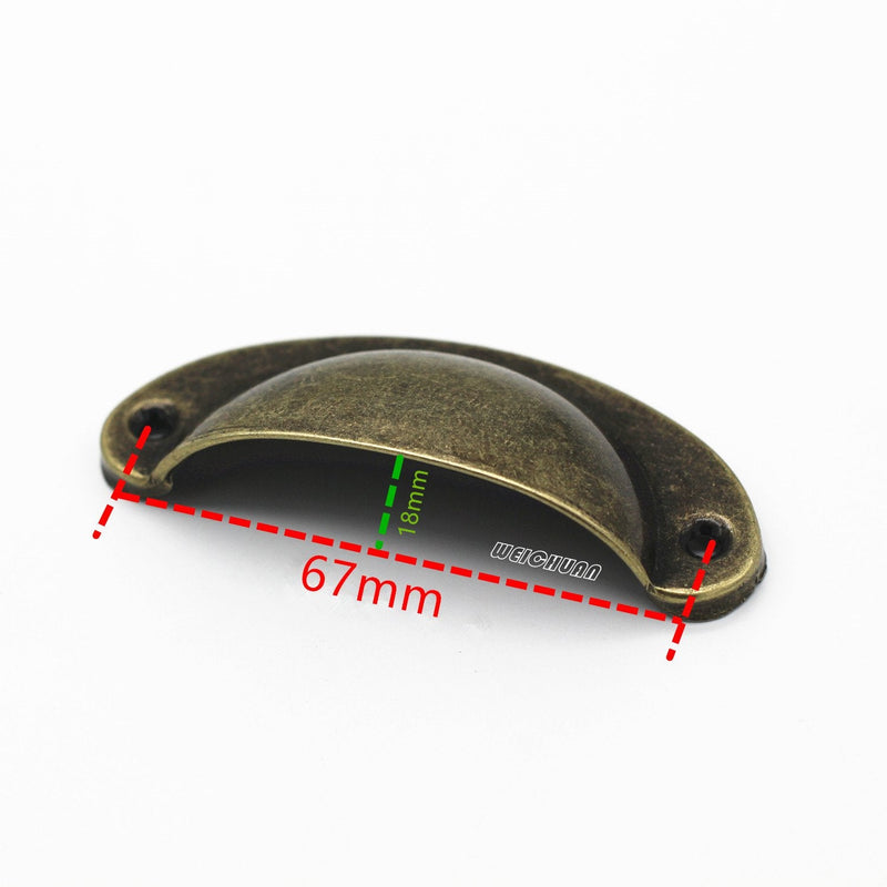 WEICHUAN 30PCS Antique Bronze Iron Drawer Knobs Pulls Handles - Vintage Kitchen Cabinets Furniture Wardrobe Medicine Pull Handle(Length: 81mm Width: 32mm) - NewNest Australia