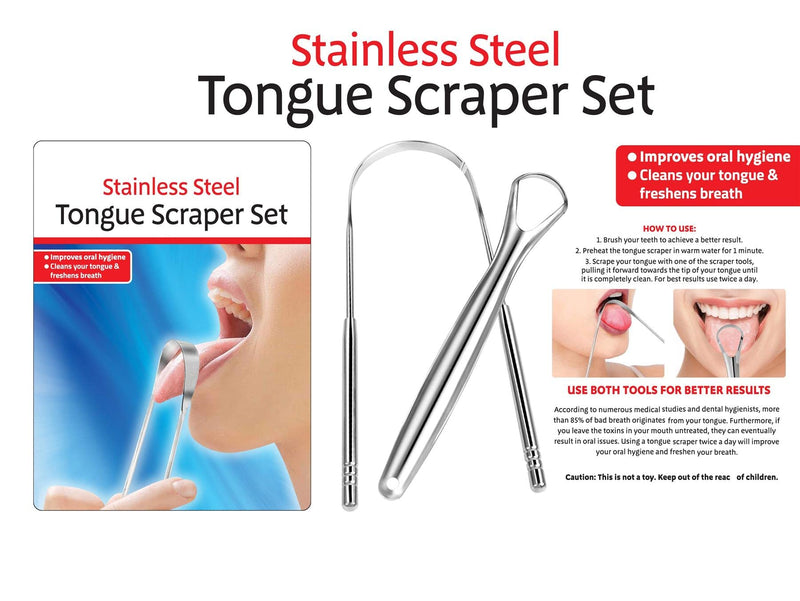 MantraRaj 2Pcs Tongue Scraper Cleaner Oral Tongue Cleaner Scraper Stainless Steel Cleaning Scrapers for Tongue Helps Oral Hygiene Free of Diseases, Reusable Cleaning Scraper Reduces Bad Breath - NewNest Australia