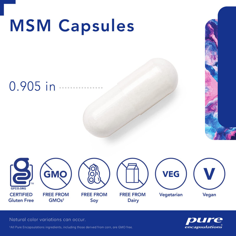 Pure Encapsulations MSM Capsules | Sulfur Supplement to Support Joints, Immune System, Connective Tissue, and Respiratory Health* | 250 Capsules 250 Count (Pack of 1) - NewNest Australia