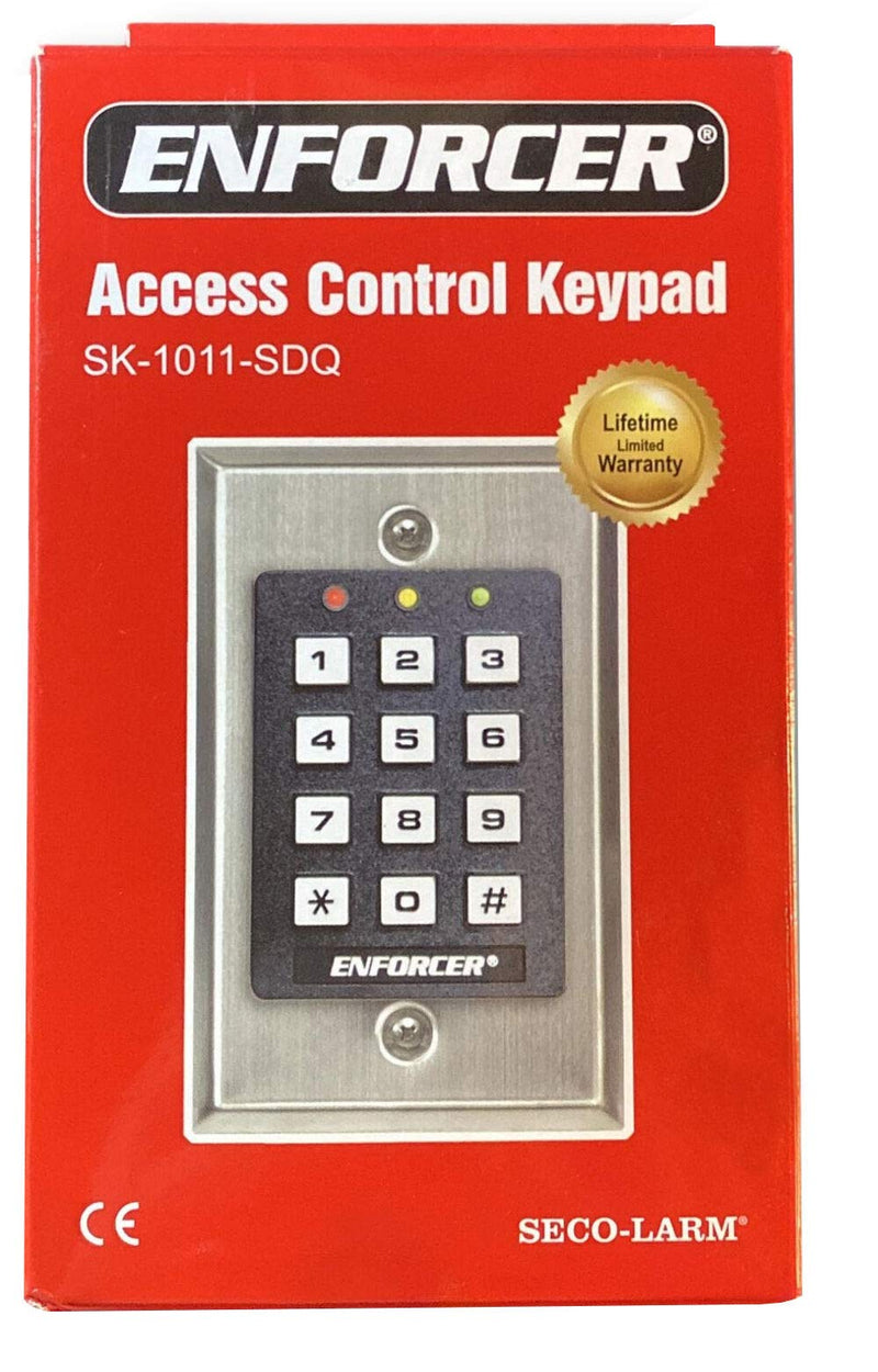 Seco-Larm SK-1011-SDQ ENFORCER Access Control Keypad, Up to 1,000 possible user codes (4-8 digits), Output can be programmed to activate for up to 99,999 seconds (nearly 28 hours) - NewNest Australia